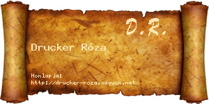 Drucker Róza névjegykártya